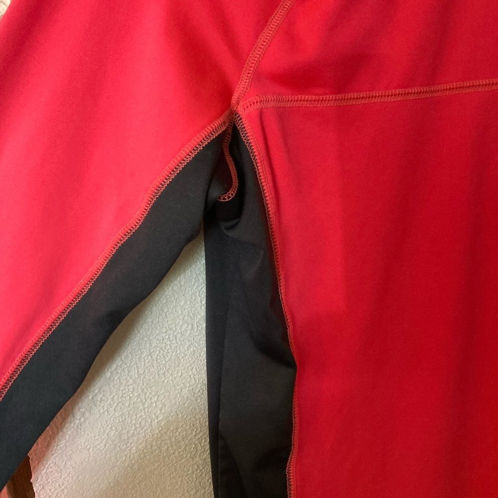 PINK Ultimate Athletic Top Neon Pink Black Size Small Long Sleeve 1/4 Zip - Picture 5 of 6